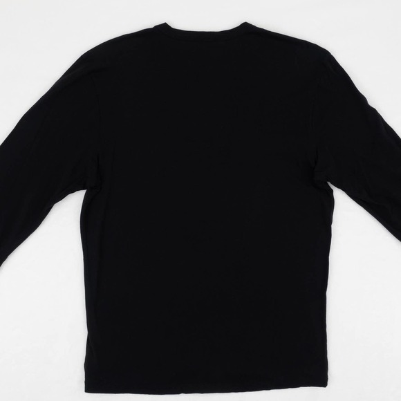James Perse Elevated Lotus Long-Sleeve Crew Black Men's Small - Picture 2 of 5